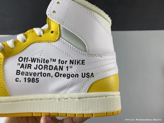 Official Maikesneakers Yellow-Cone Powder Jordan NRG Dark AQ0818-149 Air White Off-White x 1 0708